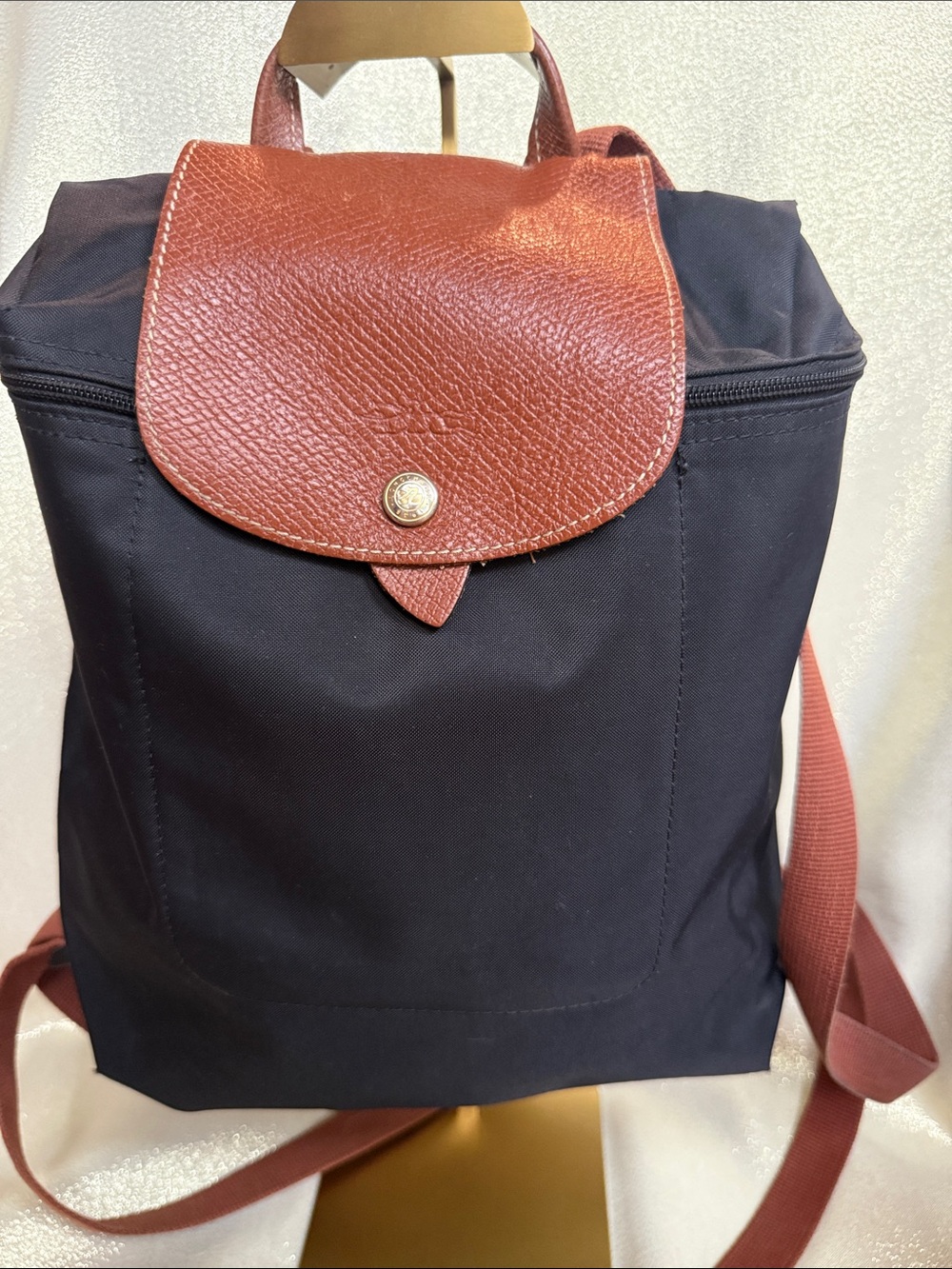 Longchamp Classic Black and Brown Backpack - Timeless Carry